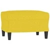 Sofa Krėslas su pakoja, šviesiai geltonos spalvos, 60cm, audinys