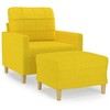 Sofa Krėslas su pakoja, šviesiai geltonos spalvos, 60cm, audinys