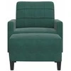 Sofa Krėslas su pakoja, tamsiai žalios spalvos, 60cm, aksomas