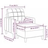 Sofa Krėslas su pakoja, tamsiai žalios spalvos, 60cm, aksomas