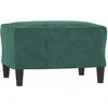 Sofa Krėslas su pakoja, tamsiai žalios spalvos, 60cm, aksomas