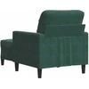 Sofa Krėslas su pakoja, tamsiai žalios spalvos, 60cm, aksomas