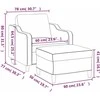 Sofa Krėslas su pakoja, taupe spalvos, 60cm, audinys