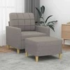 Sofa Krėslas su pakoja, taupe spalvos, 60cm, audinys