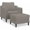 Sofa Krėslas su pakoja, taupe spalvos, 60cm, audinys