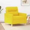 Sofa Krėslas, šviesiai geltonos spalvos, 60cm, audinys