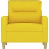 Sofa Krėslas, šviesiai geltonos spalvos, 60cm, audinys