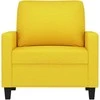 Sofa Krėslas, šviesiai geltonos spalvos, 60cm, audinys