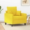 Sofa Krėslas, šviesiai geltonos spalvos, 60cm, audinys