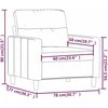 Sofa Krėslas, šviesiai geltonos spalvos, 60cm, audinys