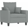 Sofa Krėslas, šviesiai pilkos spalvos, 60cm, audinys