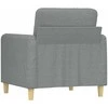 Sofa Krėslas, šviesiai pilkos spalvos, 60cm, audinys
