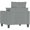 Sofa Krėslas, šviesiai pilkos spalvos, 60cm, audinys