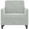 Sofa Krėslas, šviesiai pilkos spalvos, 60cm, aksomas