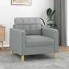 Sofa Krėslas, šviesiai pilkos spalvos, 60cm, audinys