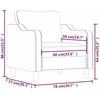 Sofa Krėslas, šviesiai pilkos spalvos, 60cm, audinys