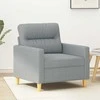 Sofa Krėslas, šviesiai pilkos spalvos, 60cm, audinys