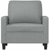 Sofa Krėslas, šviesiai pilkos spalvos, 60cm, audinys