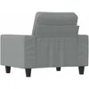 Sofa Krėslas, šviesiai pilkos spalvos, 60cm, audinys