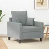 Sofa Krėslas, šviesiai pilkos spalvos, 60cm, audinys