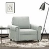 Sofa Krėslas, šviesiai pilkos spalvos, 60cm, aksomas