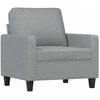 Sofa Krėslas, šviesiai pilkos spalvos, 60cm, audinys
