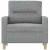 Sofa Krėslas, šviesiai pilkos spalvos, 60cm, audinys