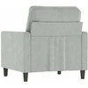 Sofa Krėslas, šviesiai pilkos spalvos, 60cm, aksomas