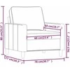 Sofa Krėslas, šviesiai pilkos spalvos, 60cm, aksomas