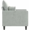Sofa Krėslas, šviesiai pilkos spalvos, 60cm, aksomas