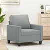 Sofa Krėslas, šviesiai pilkos spalvos, 60cm, audinys
