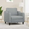 Sofa Krėslas, šviesiai pilkos spalvos, 60cm, audinys