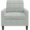 Sofa Krėslas, šviesiai pilkos spalvos, 60cm, aksomas