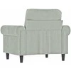 Sofa Krėslas, šviesiai pilkos spalvos, 60cm, aksomas