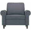 Sofa Krėslas, tamsiai pilkos spalvos, 60cm, aksomas