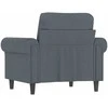 Sofa Krėslas, tamsiai pilkos spalvos, 60cm, aksomas