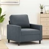 Sofa Krėslas, tamsiai pilkos spalvos, 60cm, aksomas