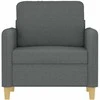 Sofa Krėslas, tamsiai pilkos spalvos, 60cm, audinys