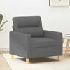 Sofa Krėslas, tamsiai pilkos spalvos, 60cm, audinys