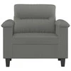 Sofa Krėslas, tamsiai pilkos spalvos, 60cm, mikropluošto audinys