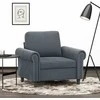 Sofa Krėslas, tamsiai pilkos spalvos, 60cm, aksomas