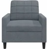 Sofa Krėslas, tamsiai pilkos spalvos, 60cm, aksomas