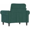 Sofa Krėslas, tamsiai žalios spalvos, 60cm, aksomas