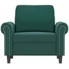 Sofa Krėslas, tamsiai žalios spalvos, 60cm, aksomas