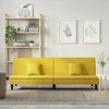 Sofa-lova, geltonos spalvos, aksomas