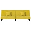 Sofa-lova, geltonos spalvos, aksomas