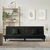 Sofa-lova, juodos spalvos, aksomas