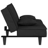 Sofa-lova, juodos spalvos, aksomas