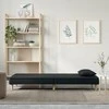 Sofa-lova, juodos spalvos, audinys