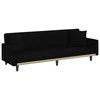 Sofa-lova su pagalvėlėmis, juodos spalvos, audinys